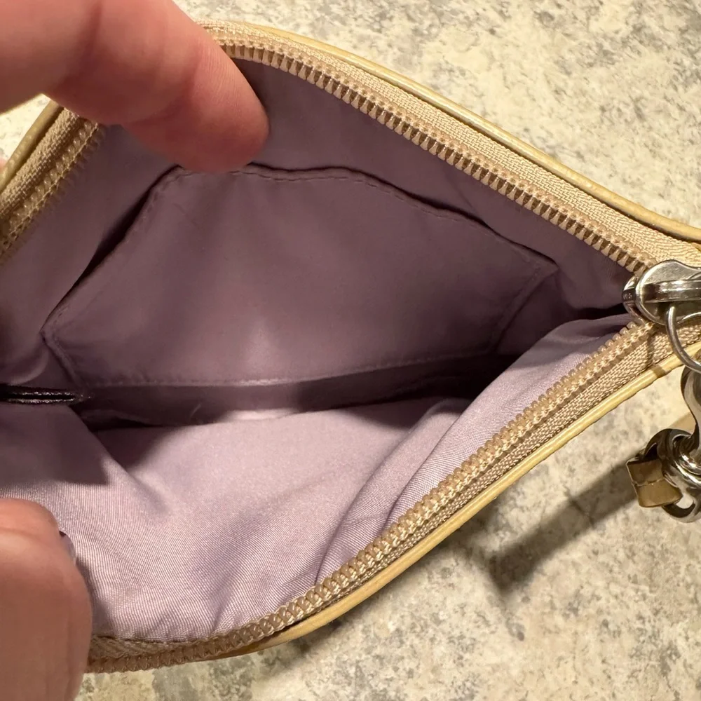 Coach Signature Camel/Tan Canvas Wristlet